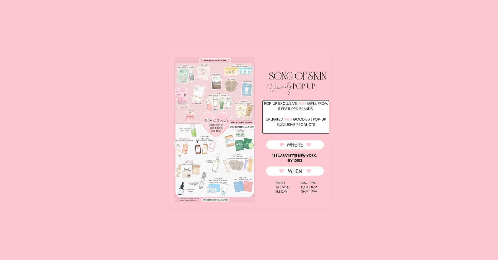 Song of Skin’s Vanity Pop-up Shop